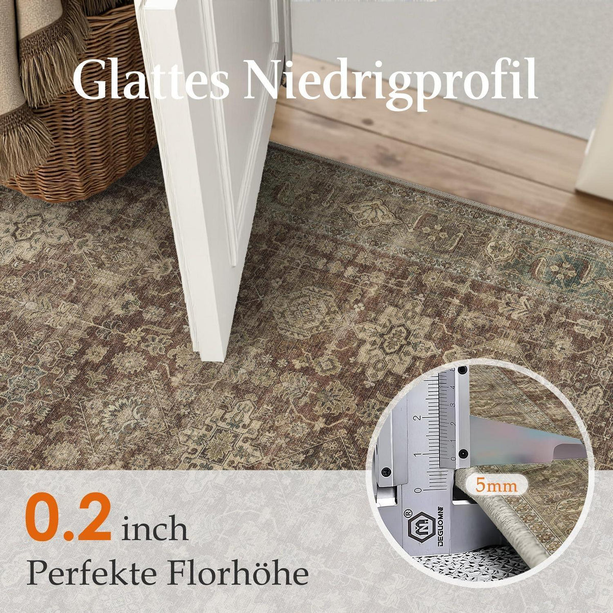 Vintage Teppich Rot 200x300cm - Wohnzimmer & Schlafzimmer