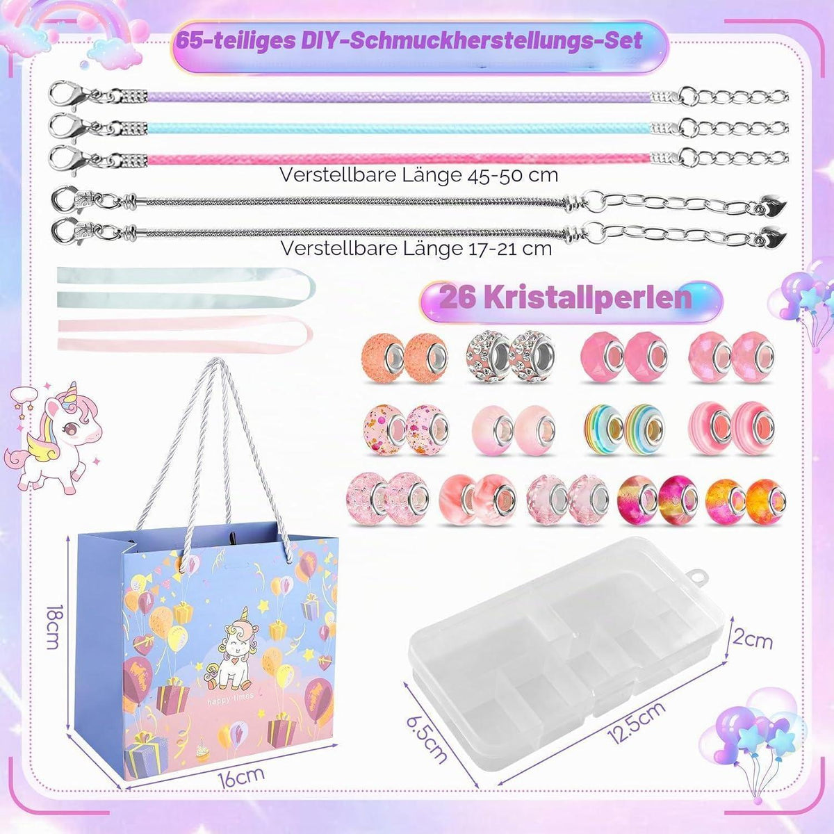 DIY Armband Set mit Perlen & Anhängern – Schmuck Basteln