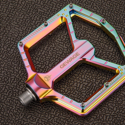 MTB Pedale Profi-Edition – CNC Aluminium, Ultraflach, Rainbow Matte