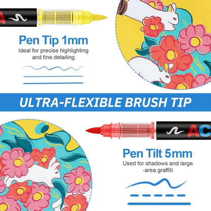 25 Marker-Set | Mehrfarbig zum Zeichnen & Basteln
