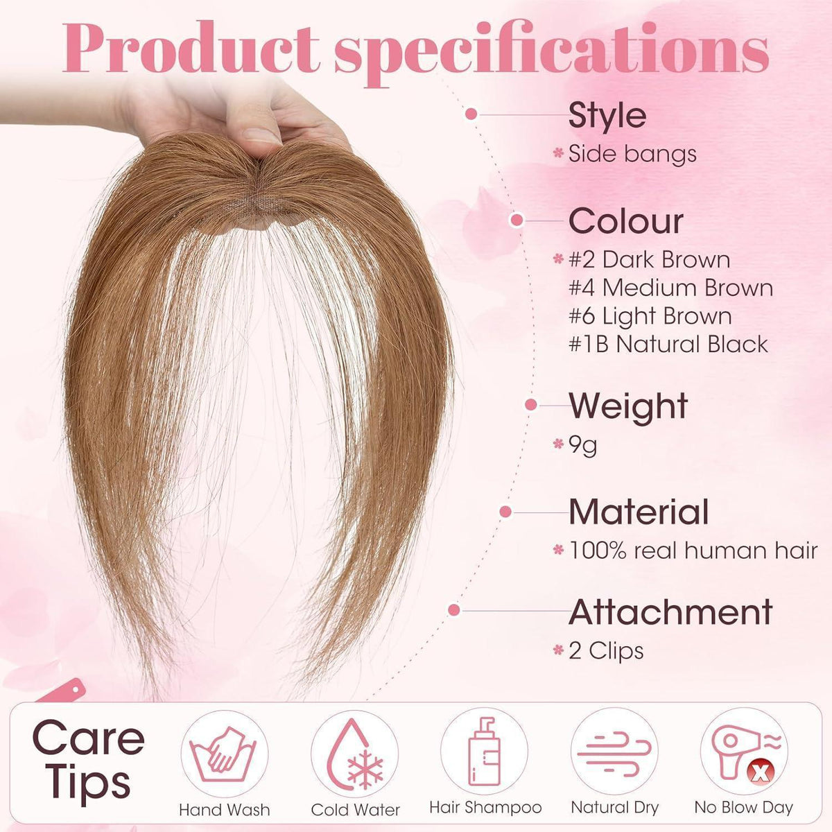 Echthaar Pony Extension – Hellbraun #06 – 9g
