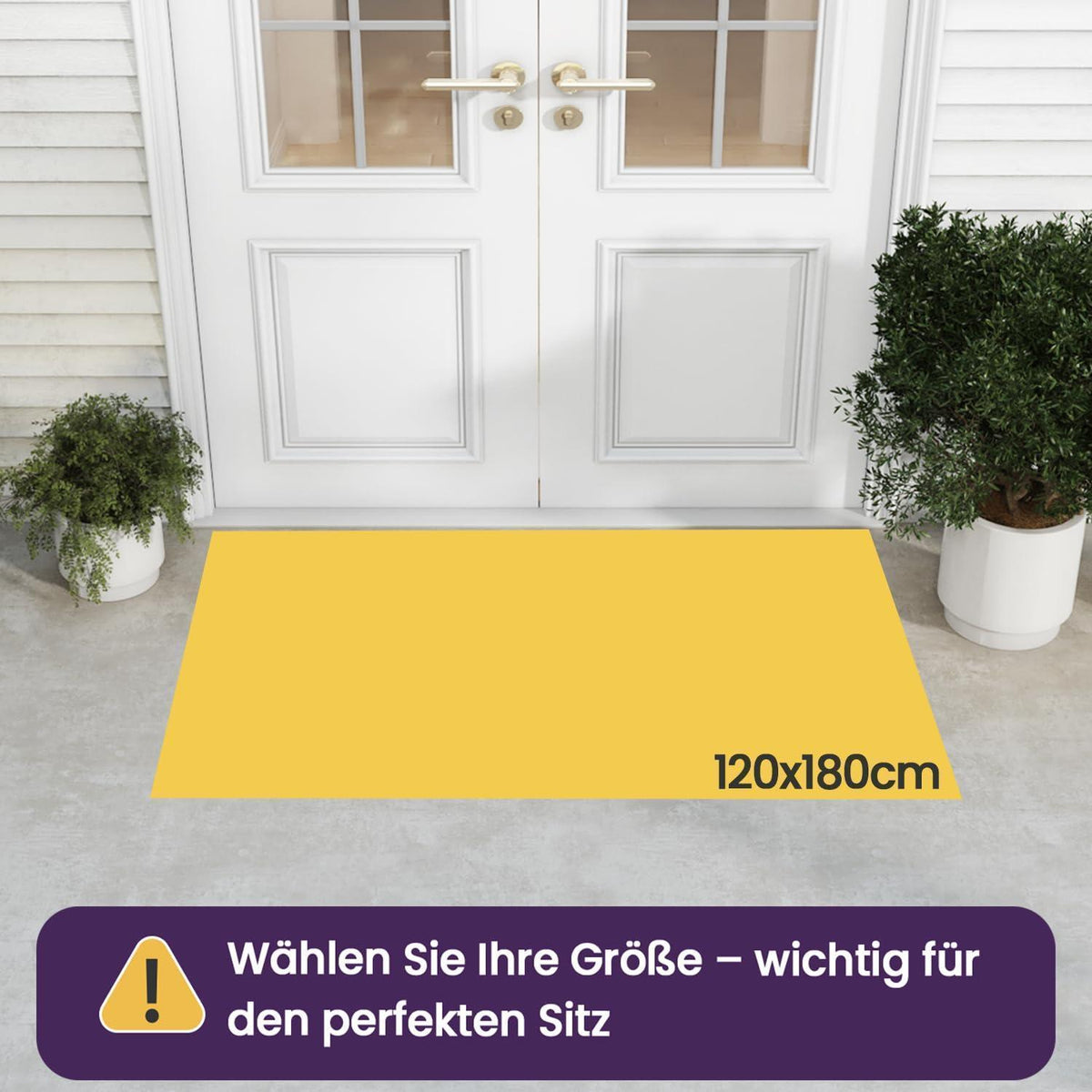 Fußmatte dunkelgrau 120x180 cm – rutschfest & Schmutzfang