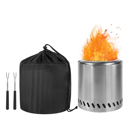 Feuerschale Edelstahl 22cm – Tragbarer Outdoor Feuerkorb
