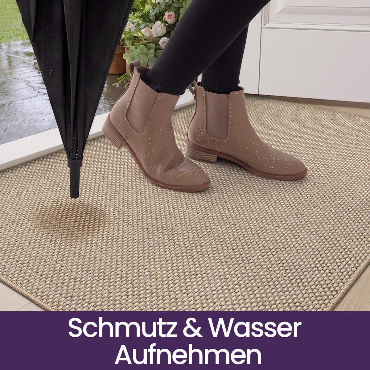 Schmutzfangmatte Innen 120x180 cm – Rutschfest & Beige