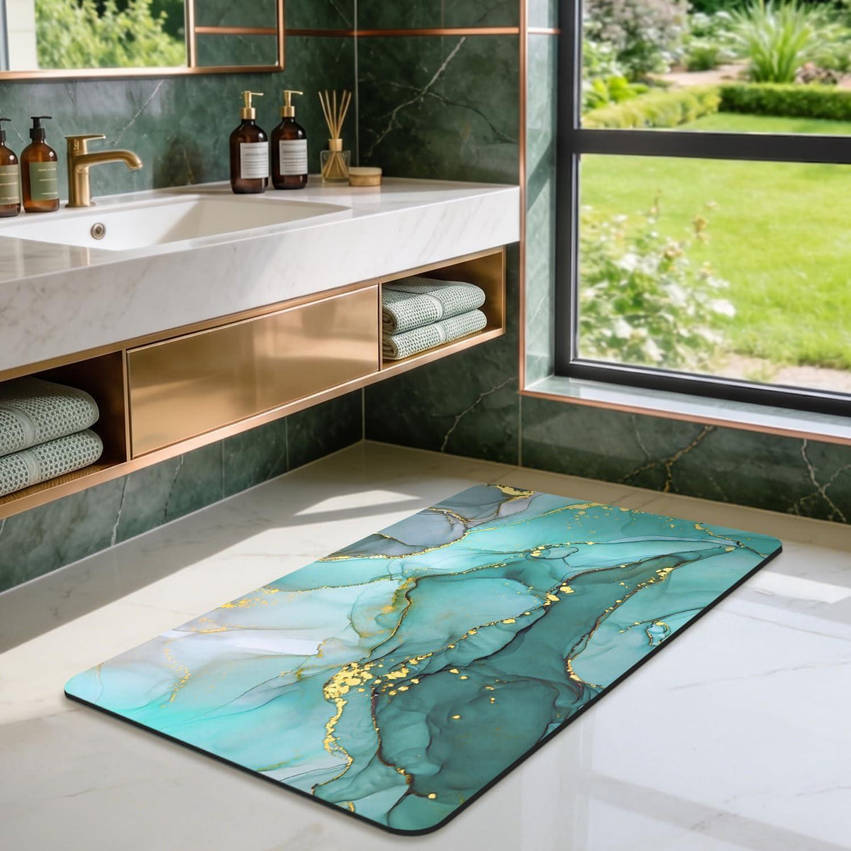 Rutschfeste Badematte 60x90 cm - Super Saugfähig & Schnelltrocknend