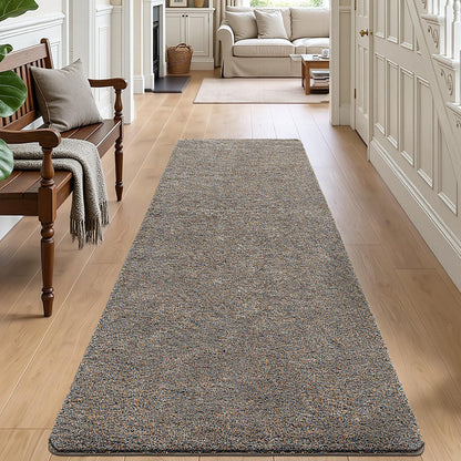 Flur Läufer Teppich rutschfest Braun-Blau 80x250 cm