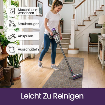 Flur Läufer Teppich rutschfest Braun-Blau 80x250 cm
