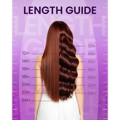Echthaar Clip-In Extensions Braun Ombre 50cm - 4er Set