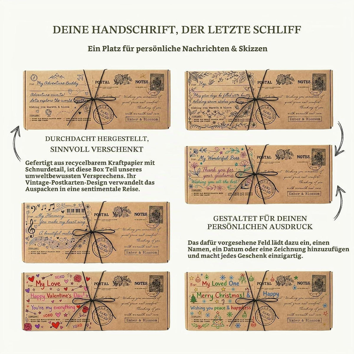 Wildschweinborsten Haarbürsten Set mit Satin Scrunchies & Geschenkbox