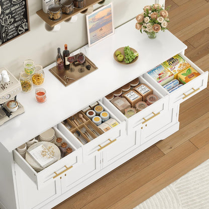 Sideboard 150cm mit Arbeitsplatte – Küchenschrank Weiß