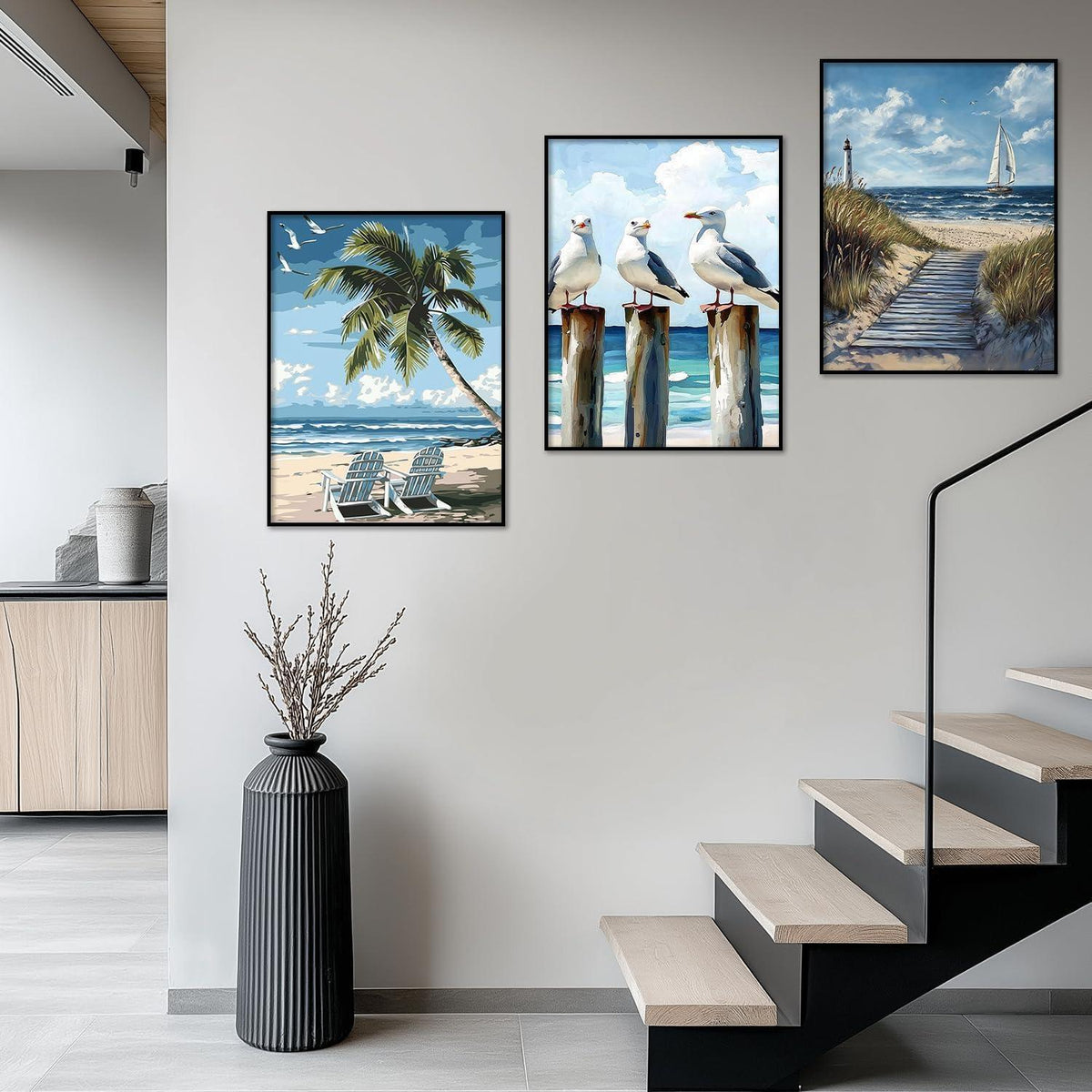 Strand Diamond Painting 3er Set 5D Landschaft Mosaik Bausatz