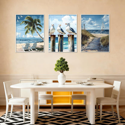 Strand Diamond Painting 3er Set 5D Landschaft Mosaik Bausatz