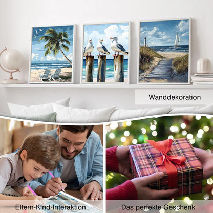 Strand Diamond Painting 3er Set 5D Landschaft Mosaik Bausatz