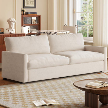 3-Sitzer Stoffsofa Cremeweiß – Modernes Wohnzimmer Sofa