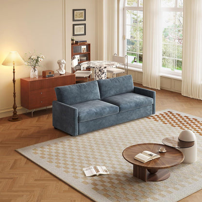 3-Sitzer Stoffsofa Blaugrau – Modernes Wohnzimmer Sofa 190cm