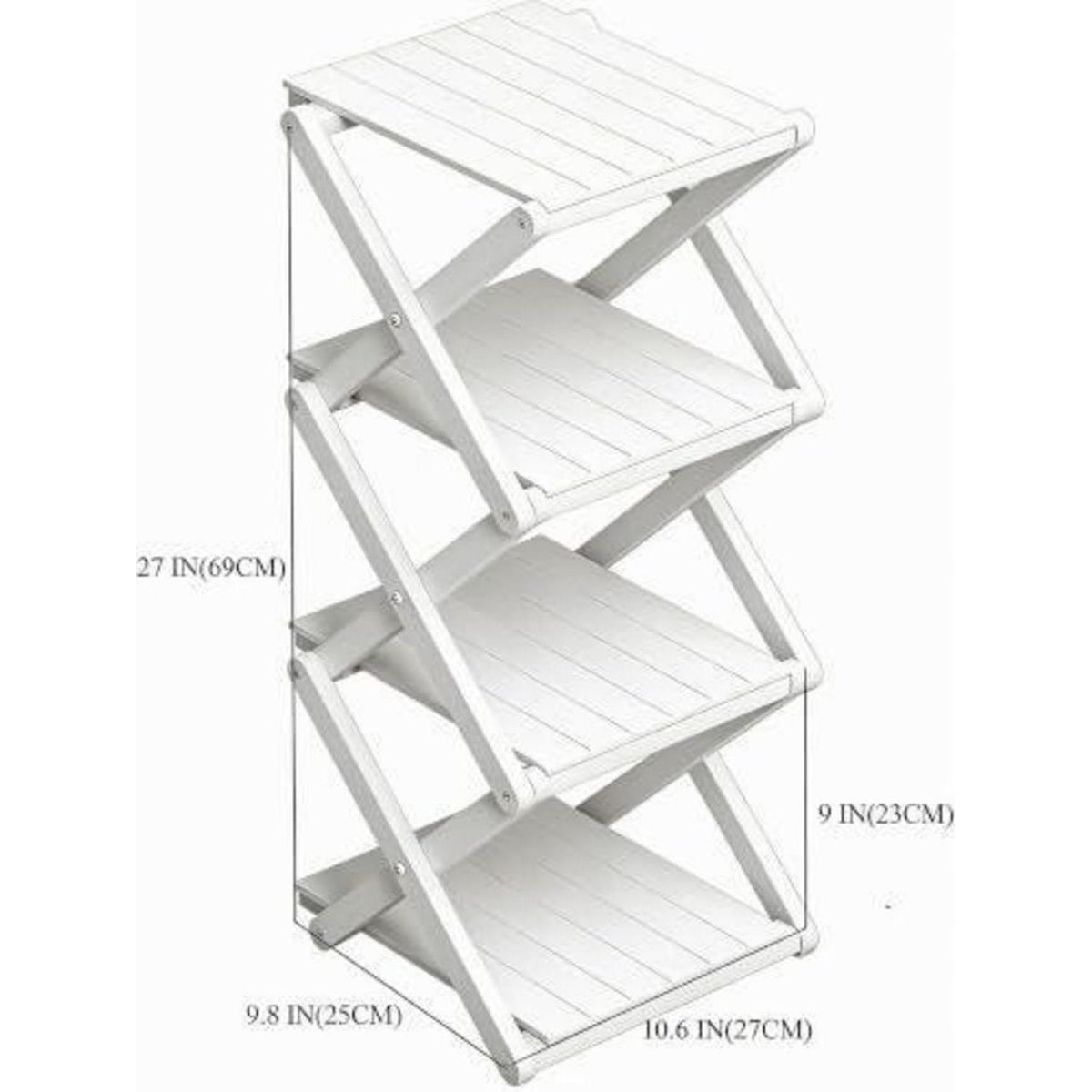 Bambus Schuhregal 4-lagig, platzsparend & klappbar