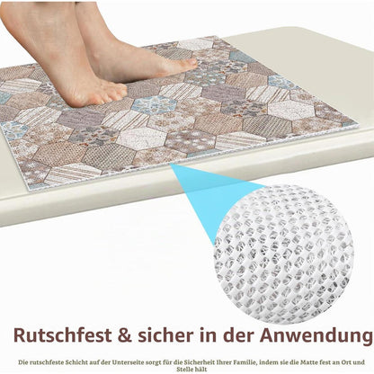 Rutschfeste Duschmatte 80x80 cm – PVC Luffa Massage Matte