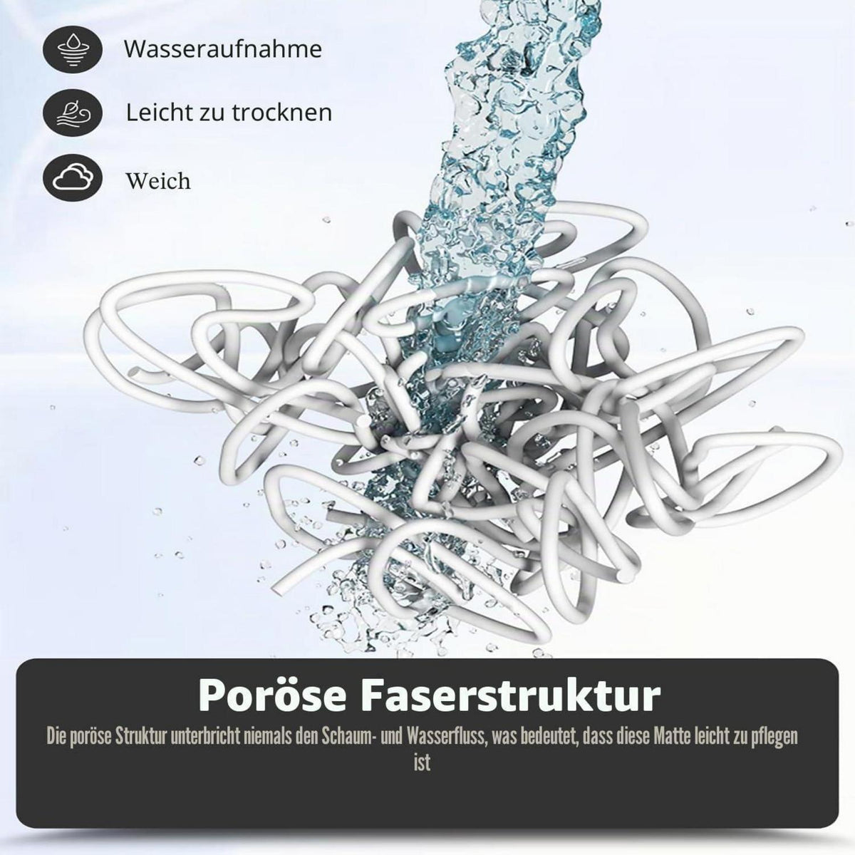 Rutschfeste Duschmatte 80x80 cm – PVC Luffa Massage Matte