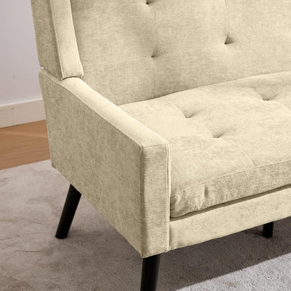 2-teiliges Sessel-Set Beige – Wohnzimmer Lounge-Sofa