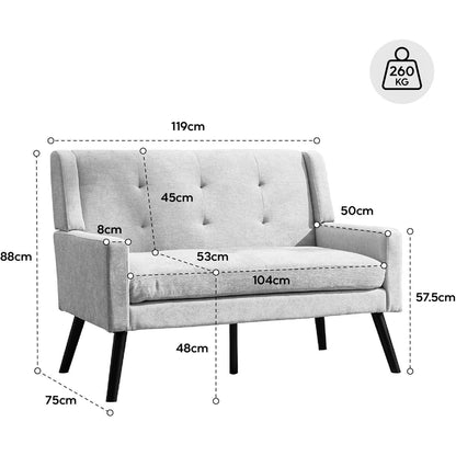 2-teiliges Sessel-Set Dunkelgrau – Wohnzimmer Lounge-Sofa