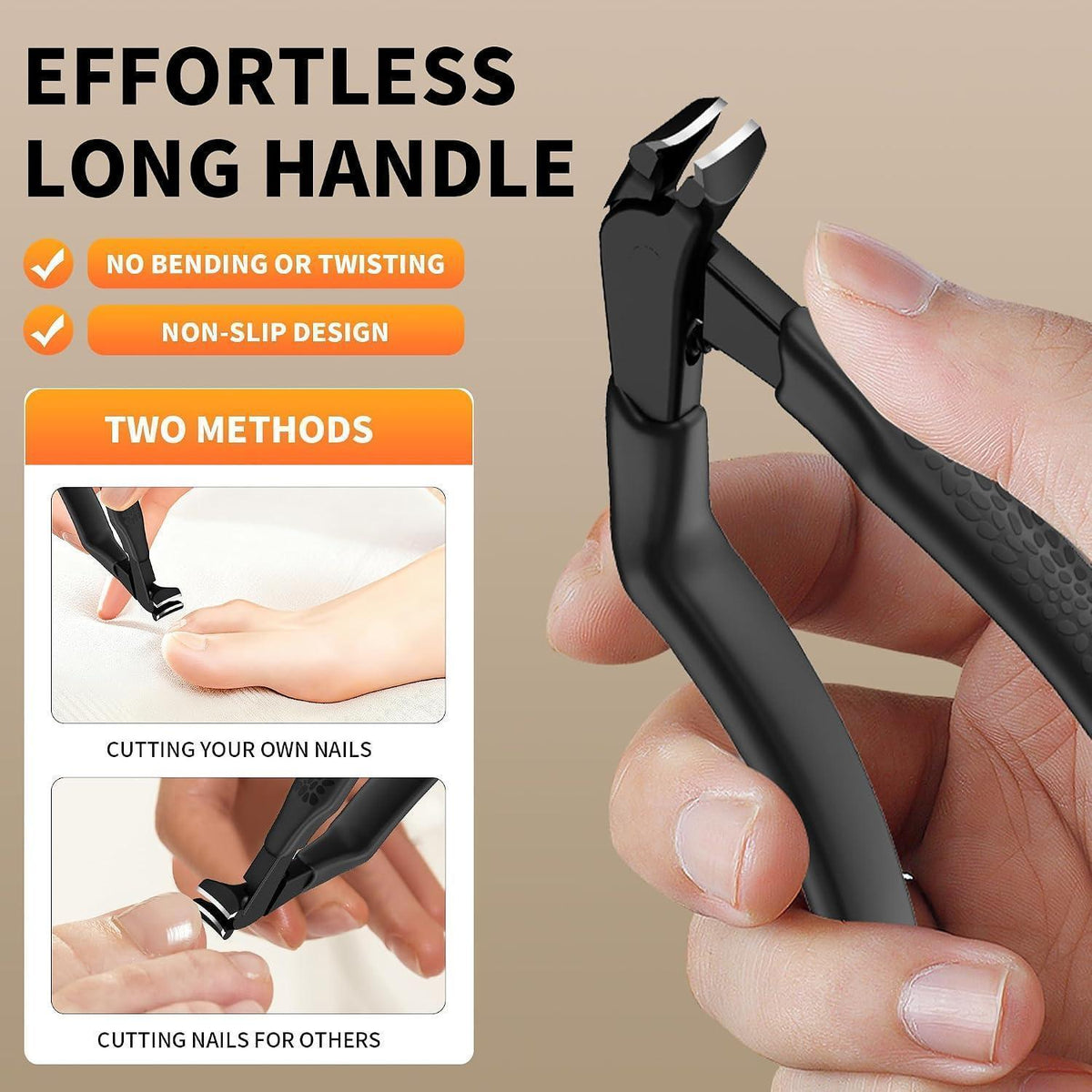 Ergonomischer Nagelknipser für Senioren mit Auffangbehälter