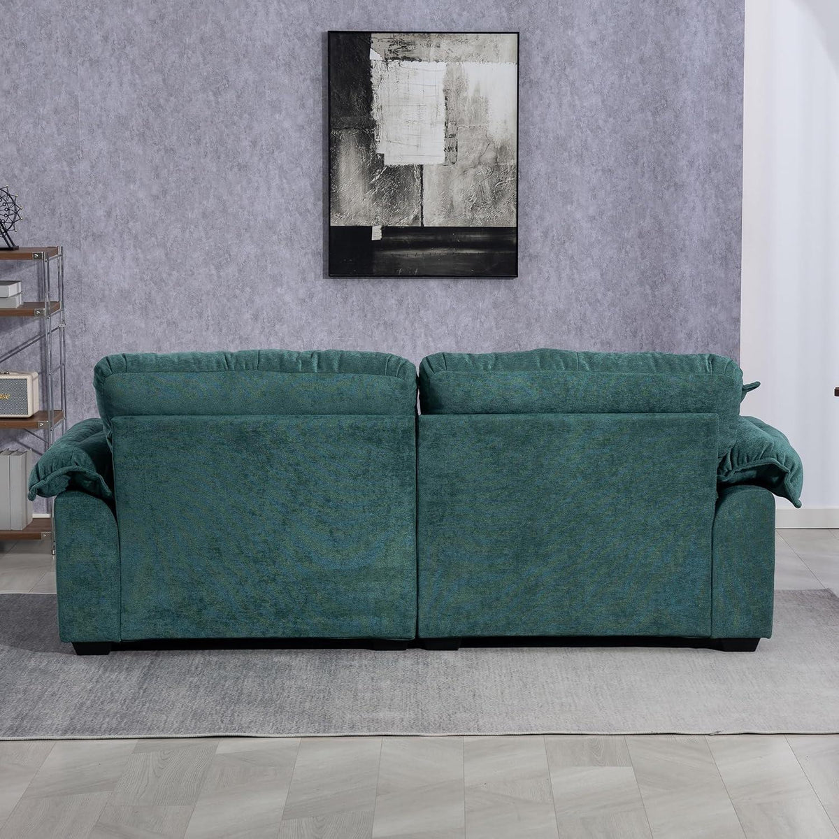 Modernes 2-Sitzer Sofa mit Memory-Schaum & Taschenfedern (Grün)