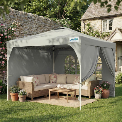 Faltpavillon 3x3m wasserdicht mit Seitenwänden & UV-Schutz