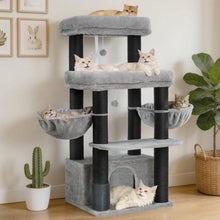 Kratzbaum für große Katzen – Sisal 8cm, Hellgrau