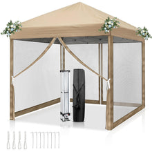 Faltpavillon 3x3 Wasserdicht UV-Schutz mit Moskitonetz