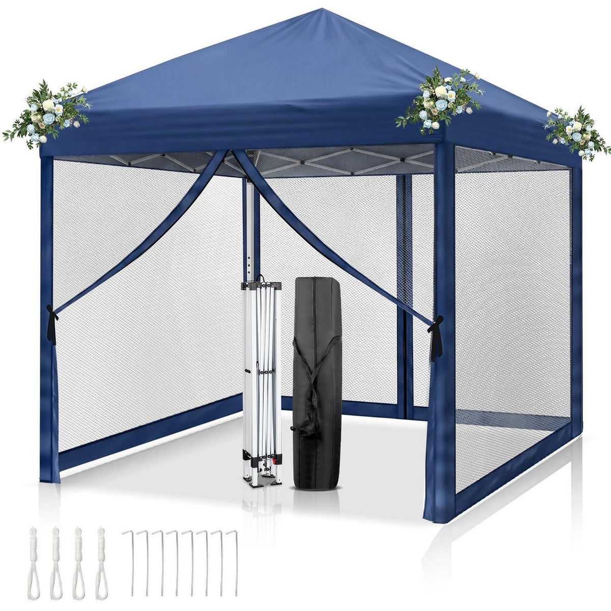 Faltpavillon 3x3 mit Moskitonetz – Wasserdicht & UV-Schutz