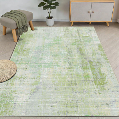 Grüner Teppich 160x230 – Abstrakt, Waschbar & Rutschfest