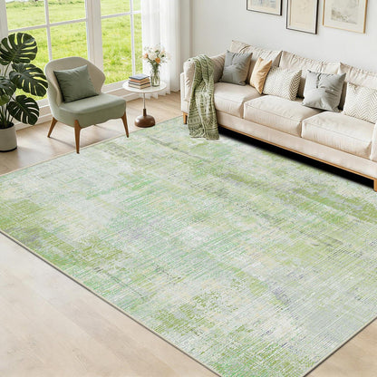 Grüner Teppich 160x230 – Abstrakt, Waschbar & Rutschfest