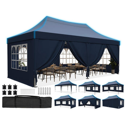 Faltpavillon 3x6m wasserdicht – Partyzelt mit Seitenwänden