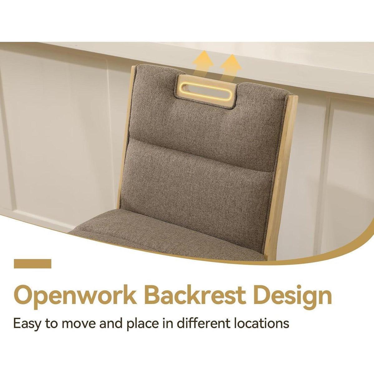 Barhocker 2er Set Leinen Braun – Komfortable Küchenhocker