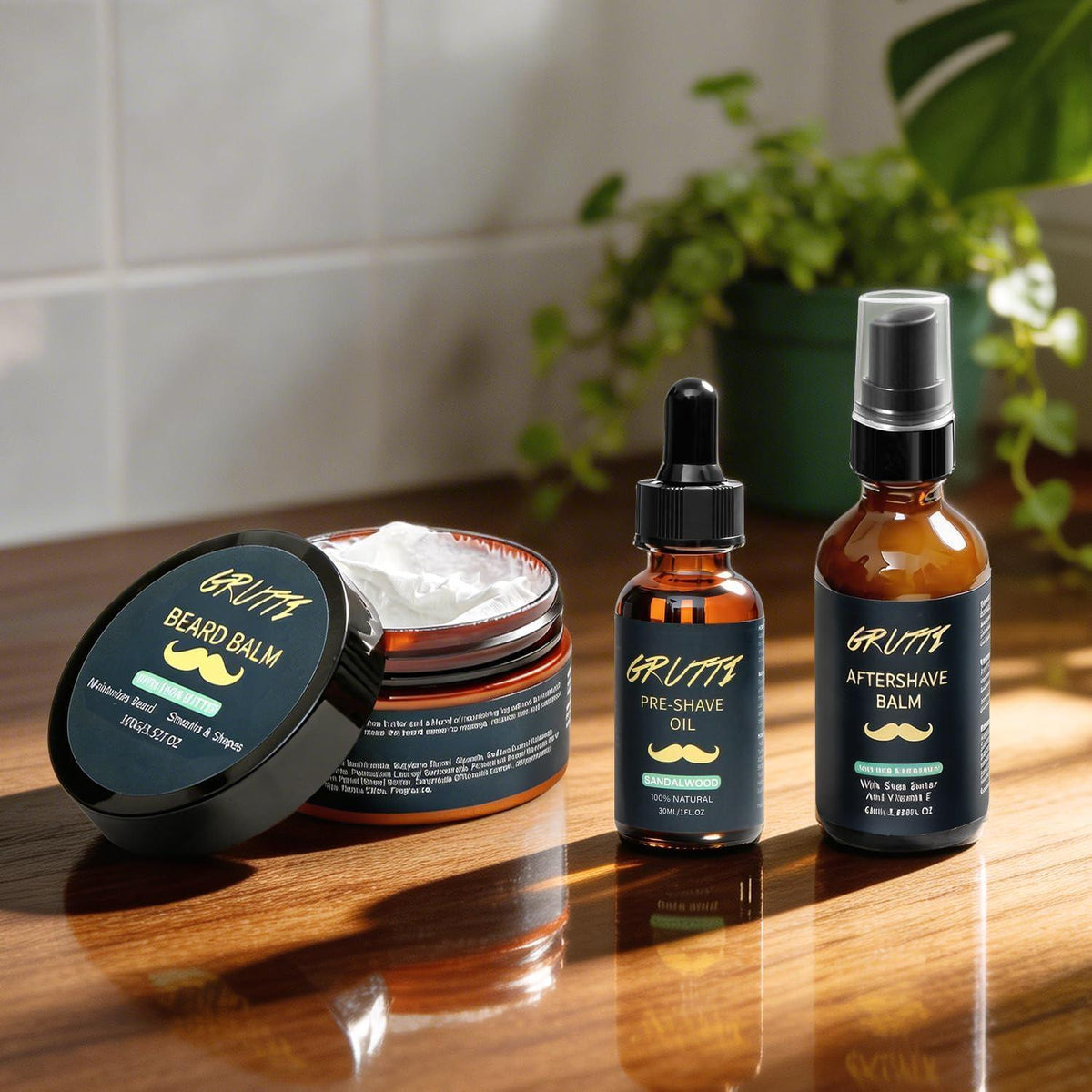 Rasierpflege Set Männer | 3-in-1 für Reizfreie Rasur