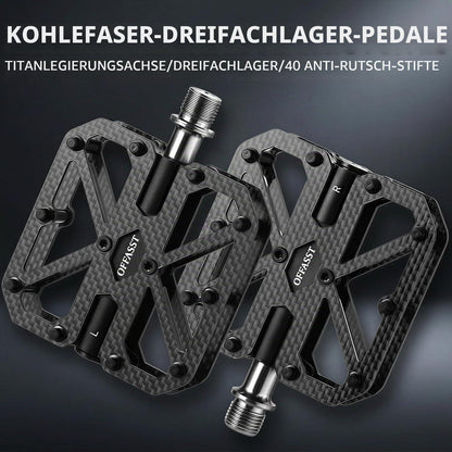 Carbon Fahrradpedale Ultraleicht 215g mit Titan-Achse