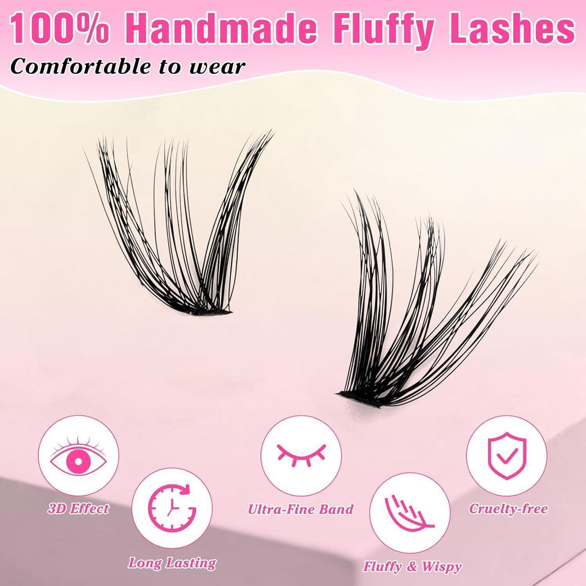 DIY Wimpern-Set: 560 Cluster Lashes für Voluminiöse Extensions