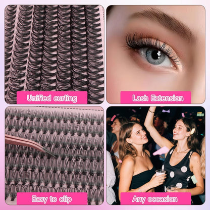 DIY Wimpern-Set: 560 Cluster Lashes für Voluminiöse Extensions
