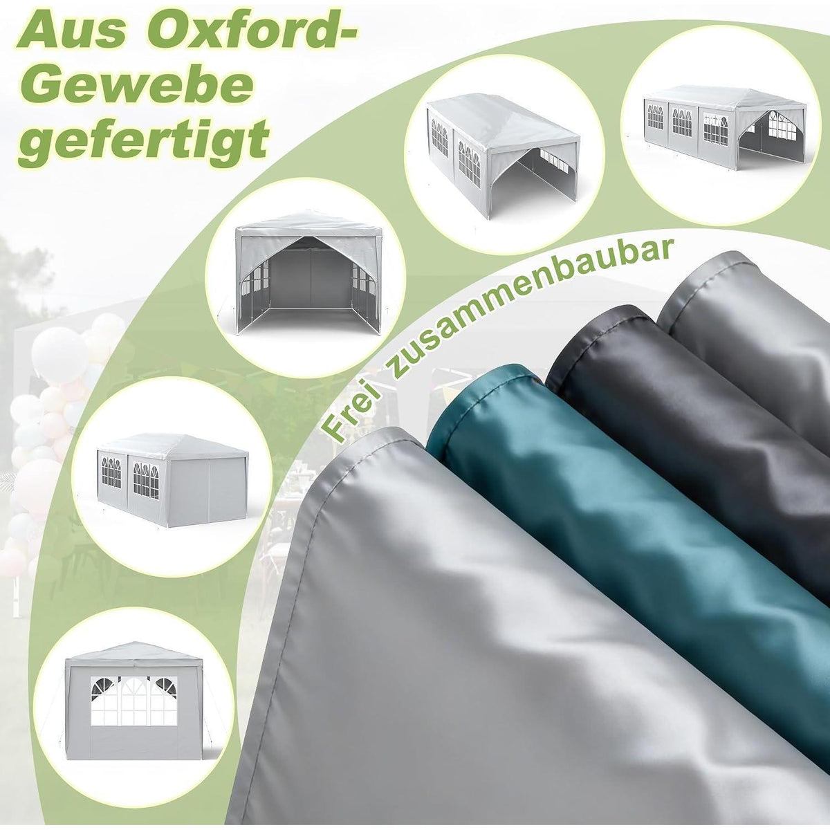 Party Zelt 3x6m – Wasserdicht & Robust für Garten & Camping