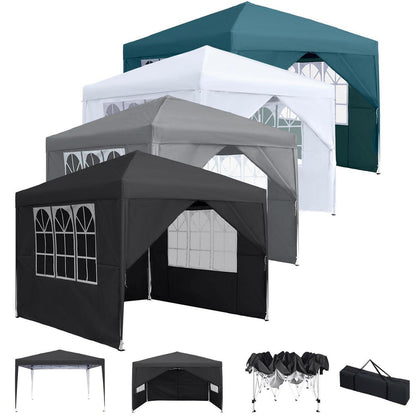 Faltpavillon 2.5x2.5m – Gartenpavillon mit Seitenteilen & UV-Schutz
