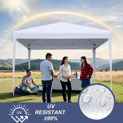 Faltpavillon 2.5x2.5m – Gartenpavillon mit Seitenteilen & UV-Schutz