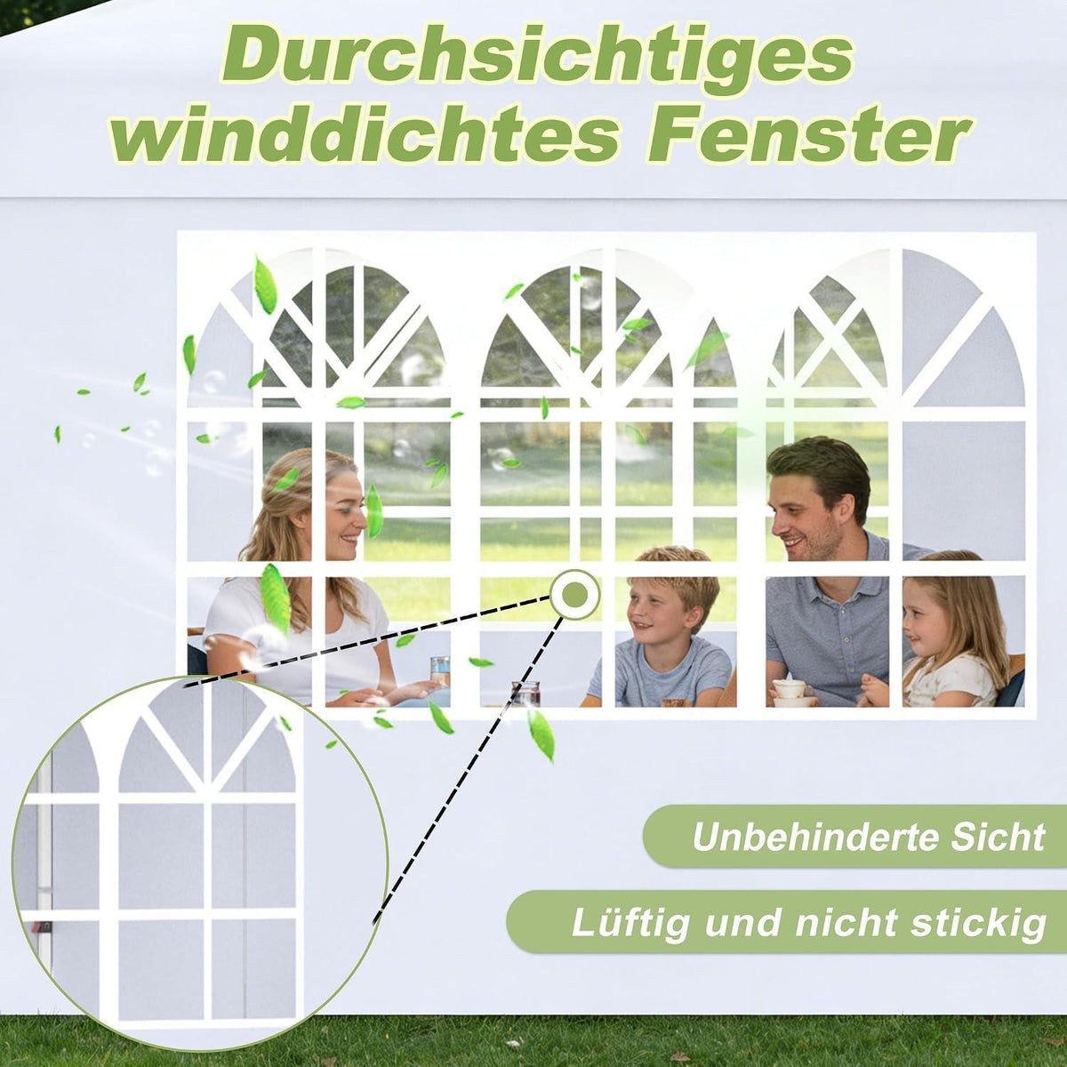 Faltpavillon 3x6m mit Zubehör – Garten Partyzelt & Eventpavillon