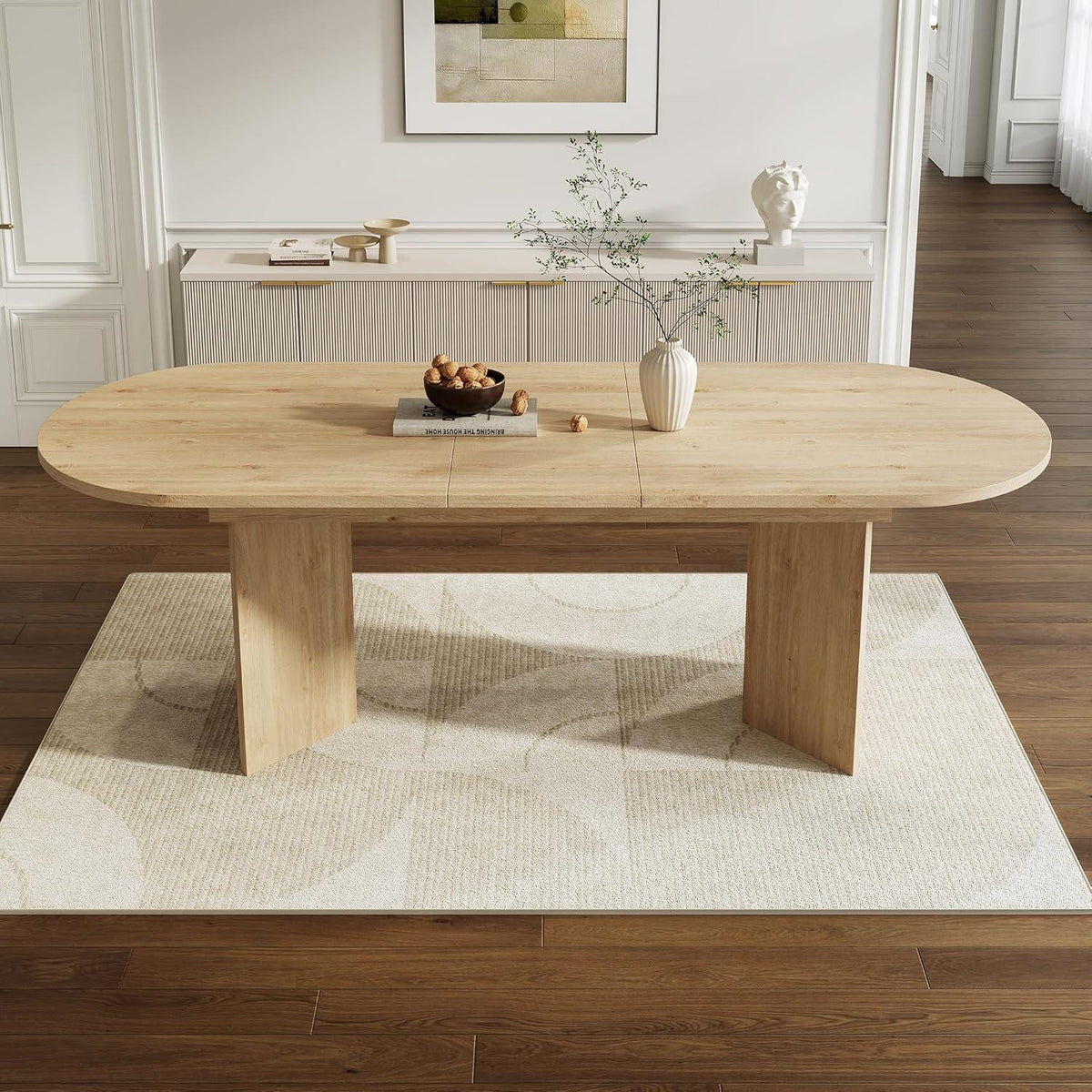 Ausziehbarer Esstisch Holz Eiche 160-200 cm – Familie & Gäste