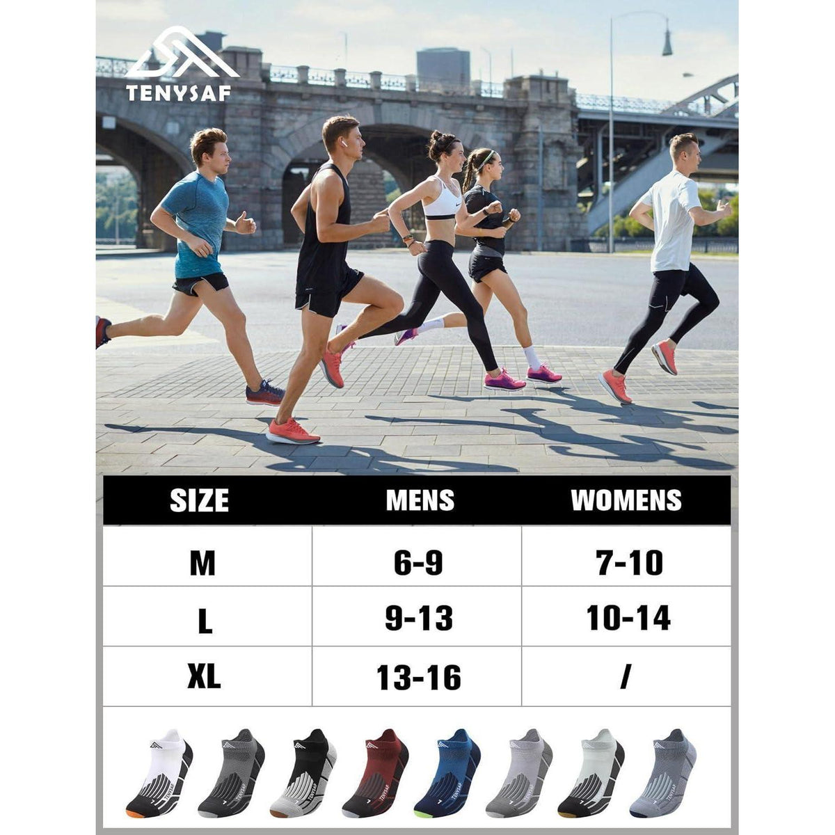 Kompressions Laufsocken Herren Damen 3 Paar – Anti Blase & Fußgewölbestütze