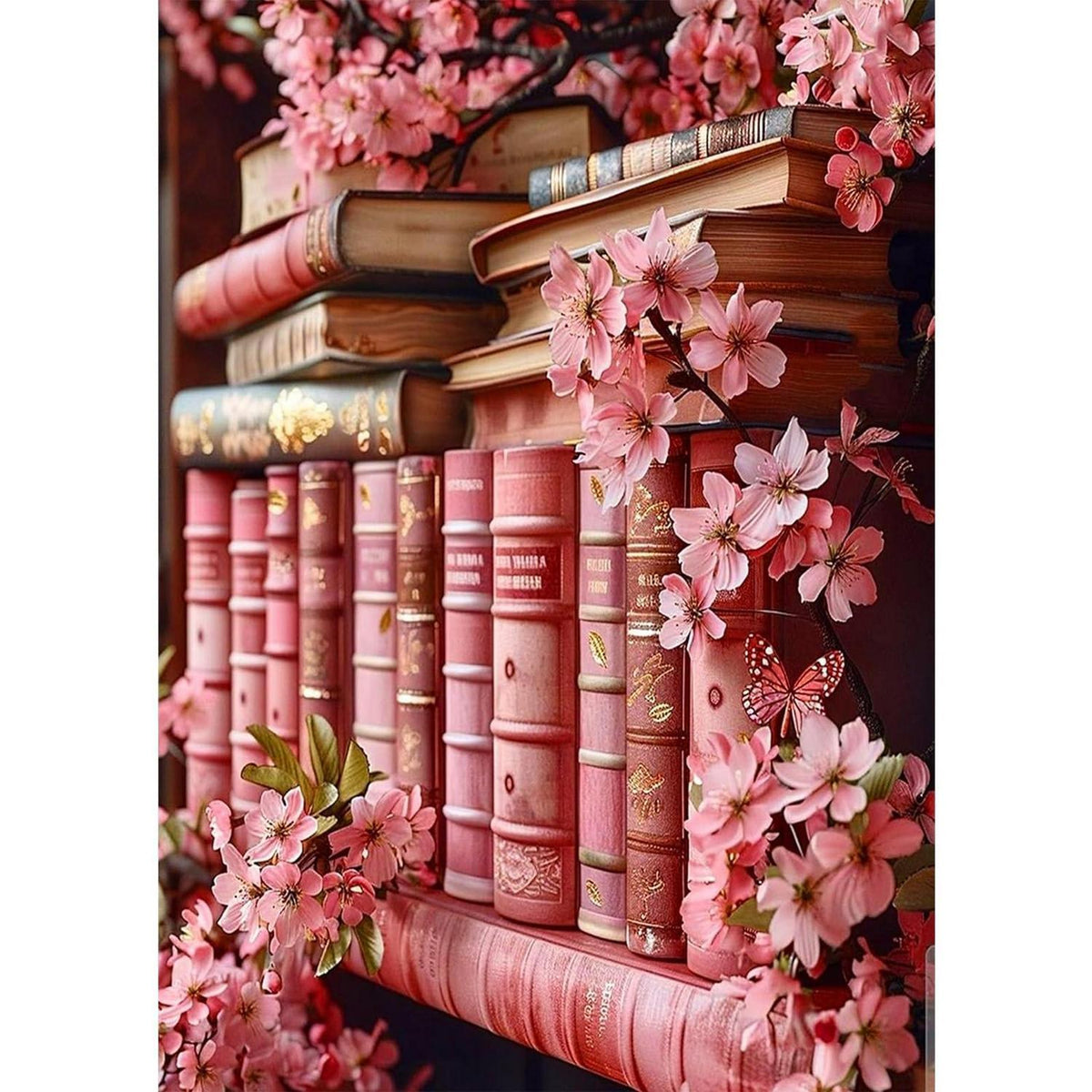 Diamant Painting Bücherregal 5D DIY Mosaik Bild Erwachsene Anfänger