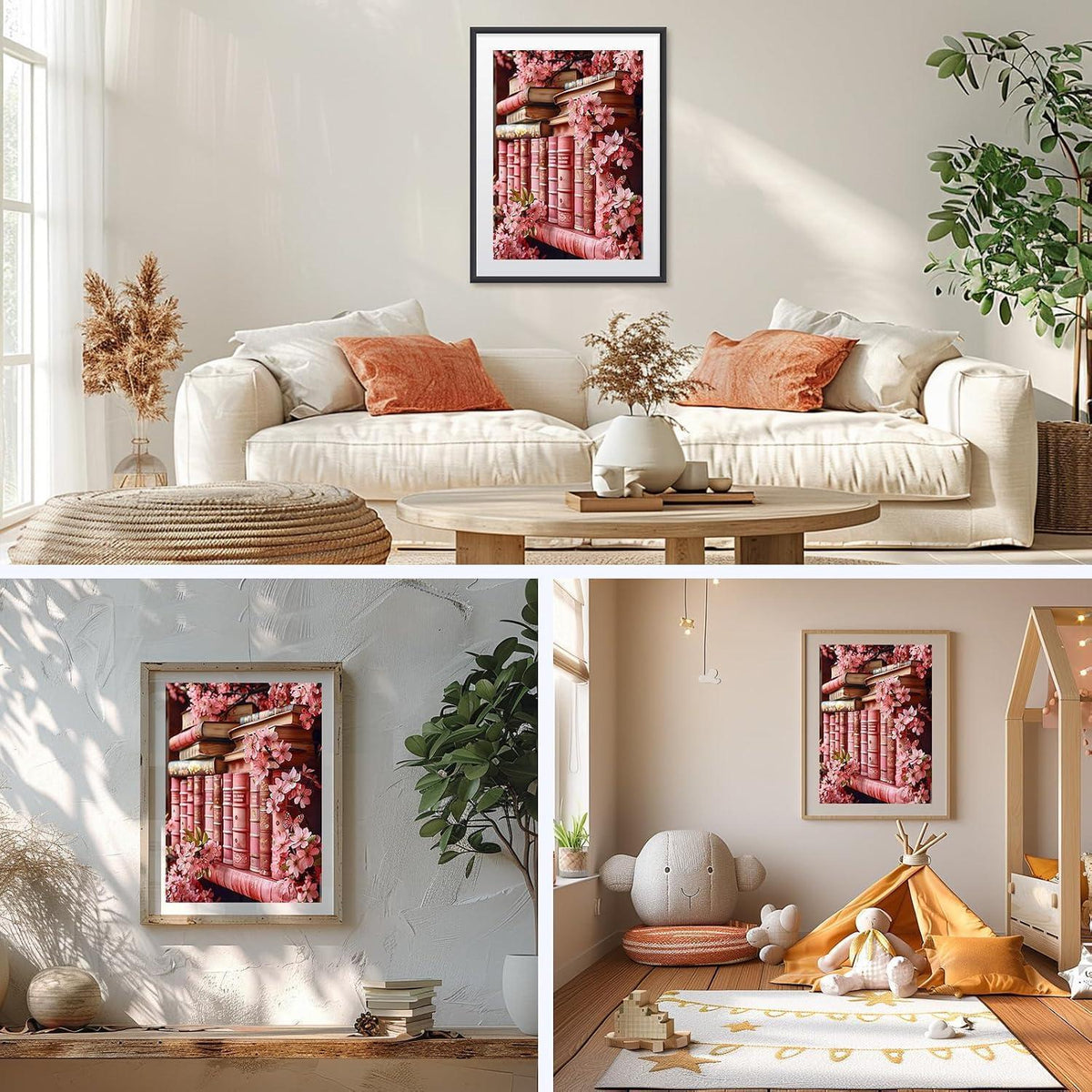 Diamant Painting Bücherregal 5D DIY Mosaik Bild Erwachsene Anfänger
