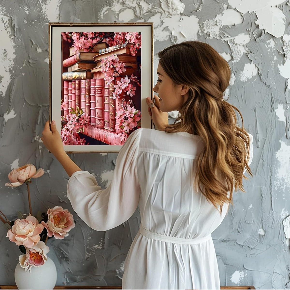Diamant Painting Bücherregal 5D DIY Mosaik Bild Erwachsene Anfänger