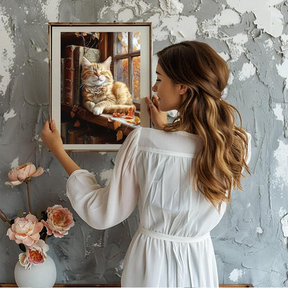 5D Diamant Painting Katze – DIY Mosaik Set für Erwachsene & Anfänger