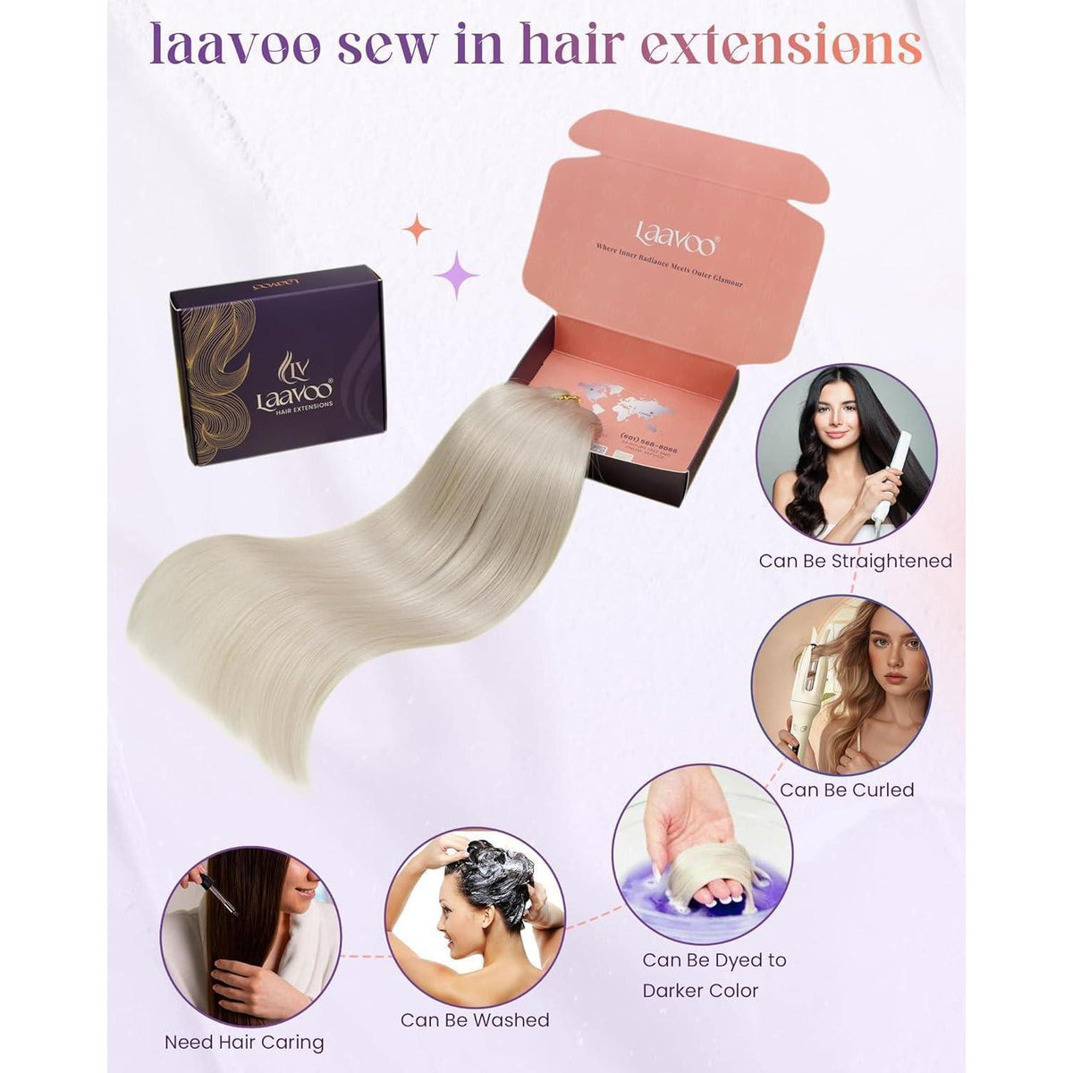 Echthaar Tressen Blond – 40cm, 100g, #60