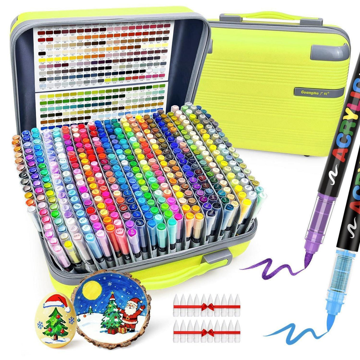 Acrylmarker Set 408 Farben – Filzstifte für Ausmalen & Basteln